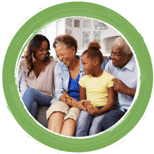 Photograph of an intergenerational family